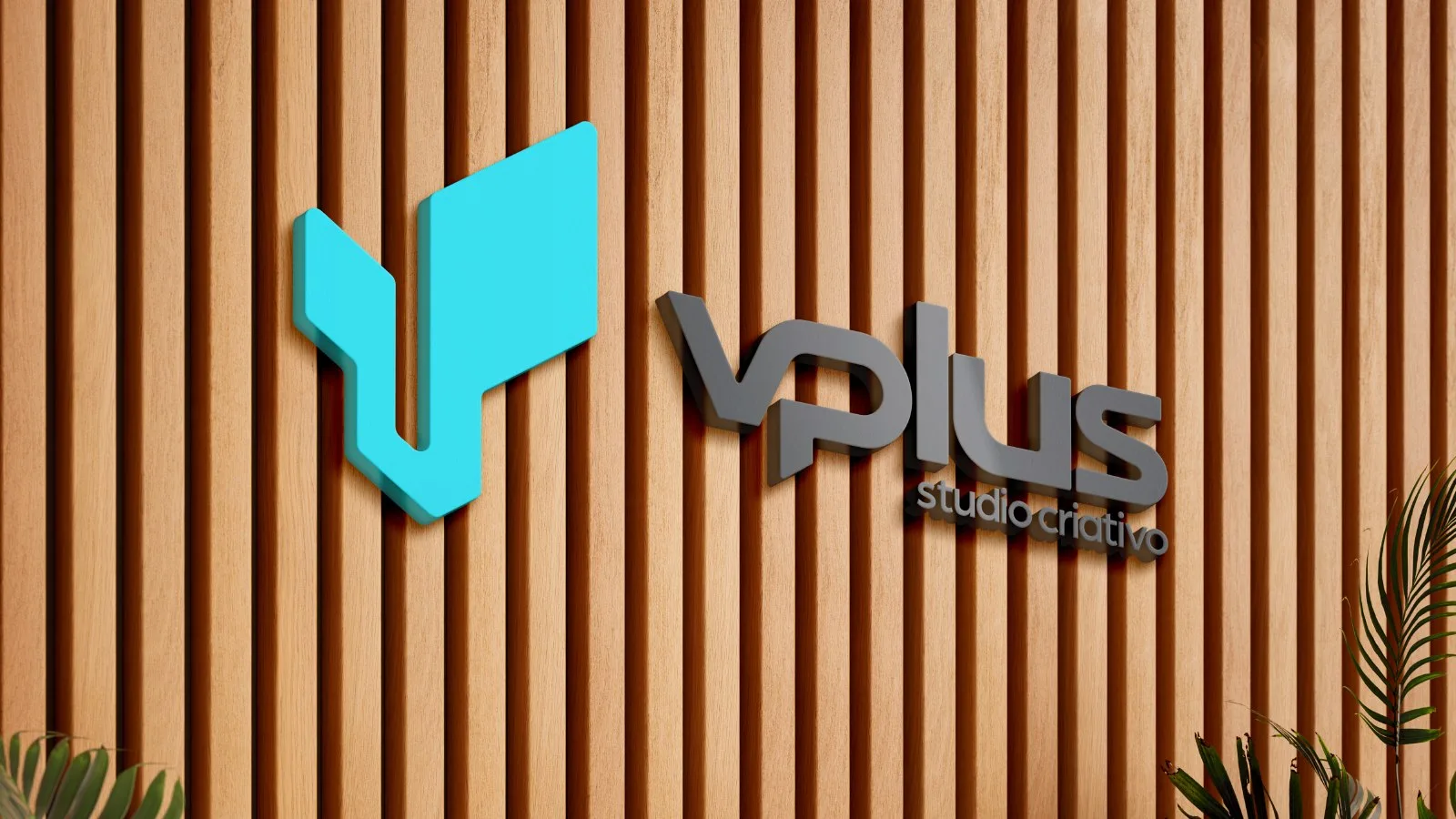 Aplicação da nova marca VPLUS em sinalização