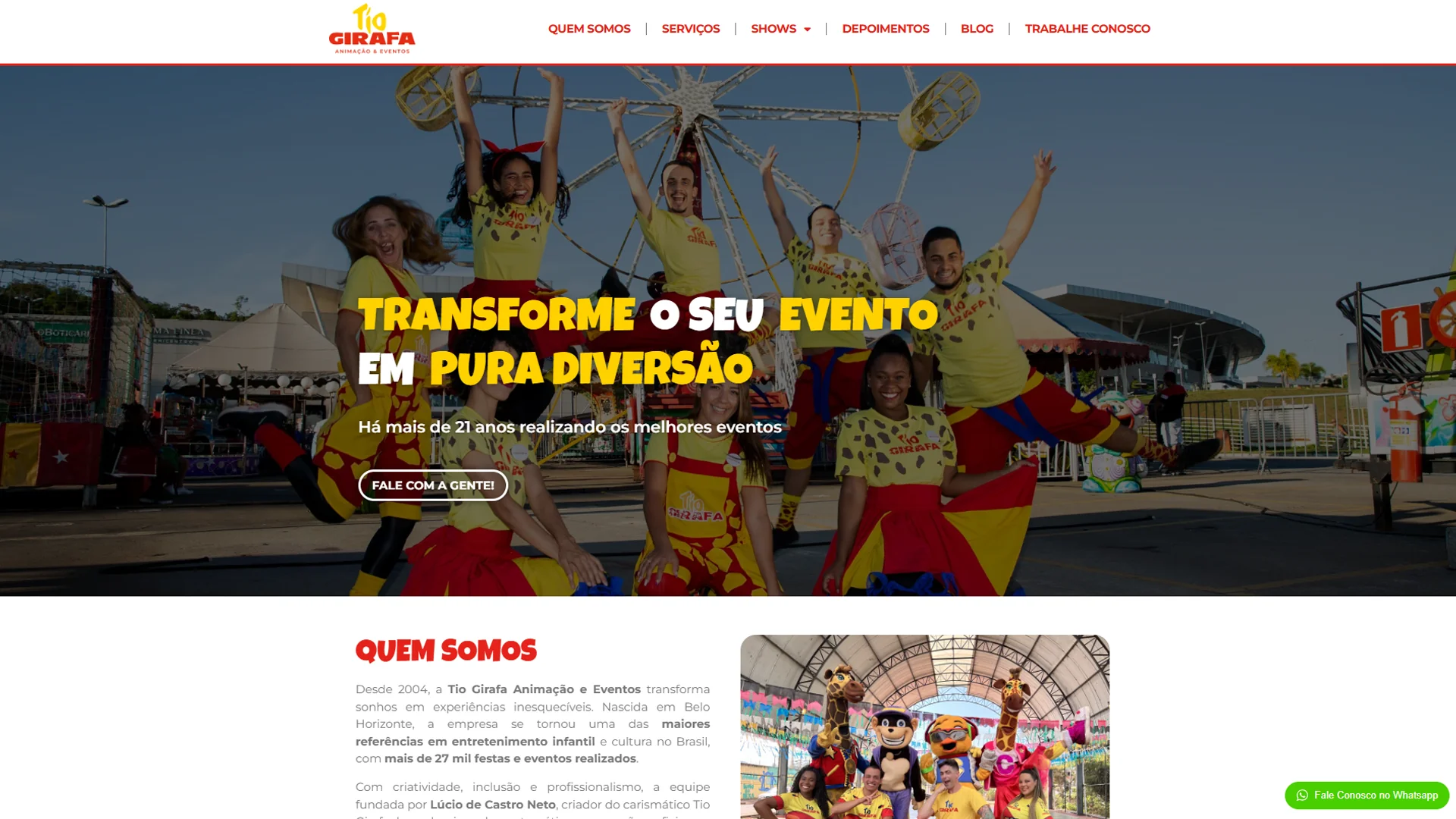 Capa do projeto Tio Girafa